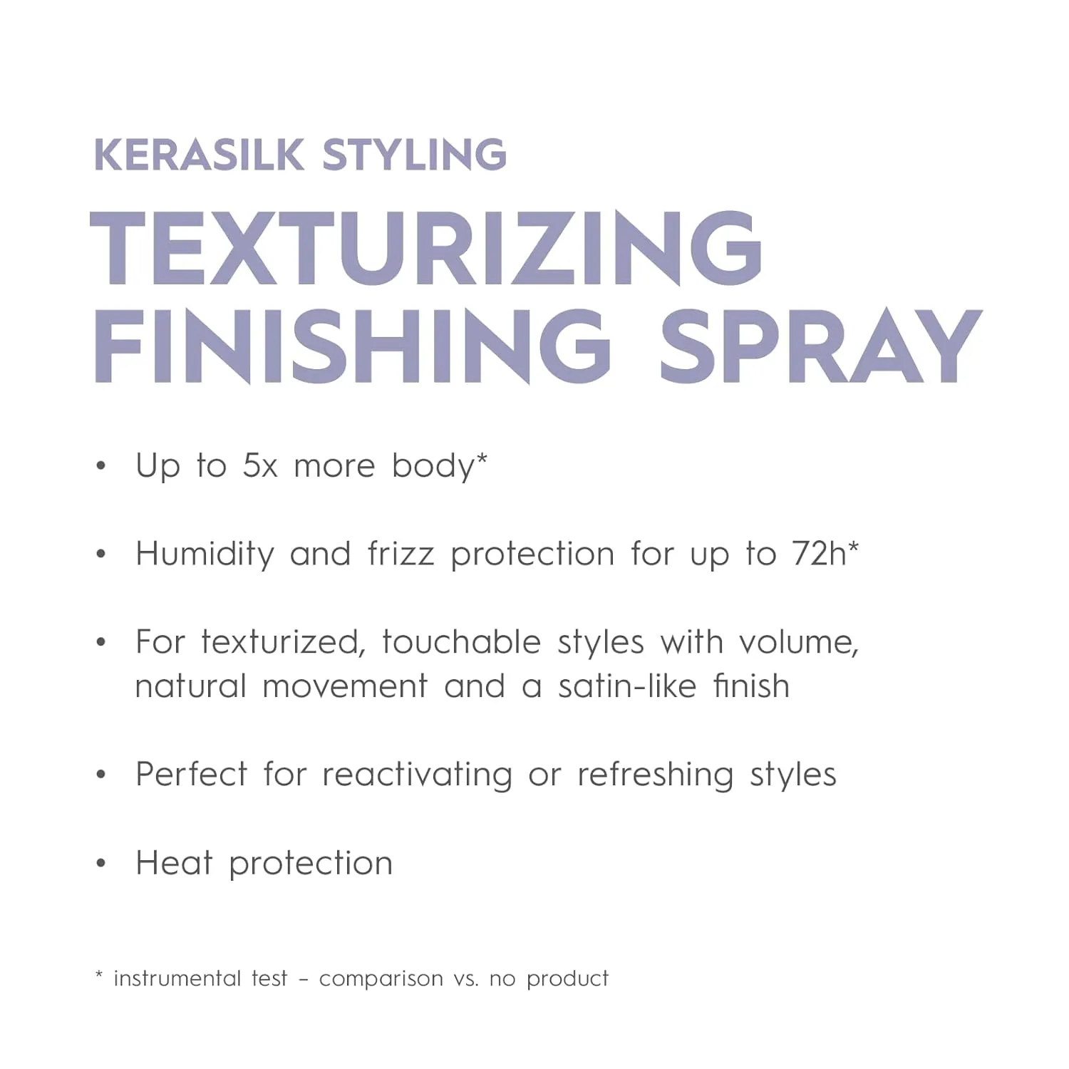 KERASILK Texturizing Finishing Spray | Flexible Hold | Creates Natural Texture, Volume & Body | Anti Humidity Effect | With Heat Protection
