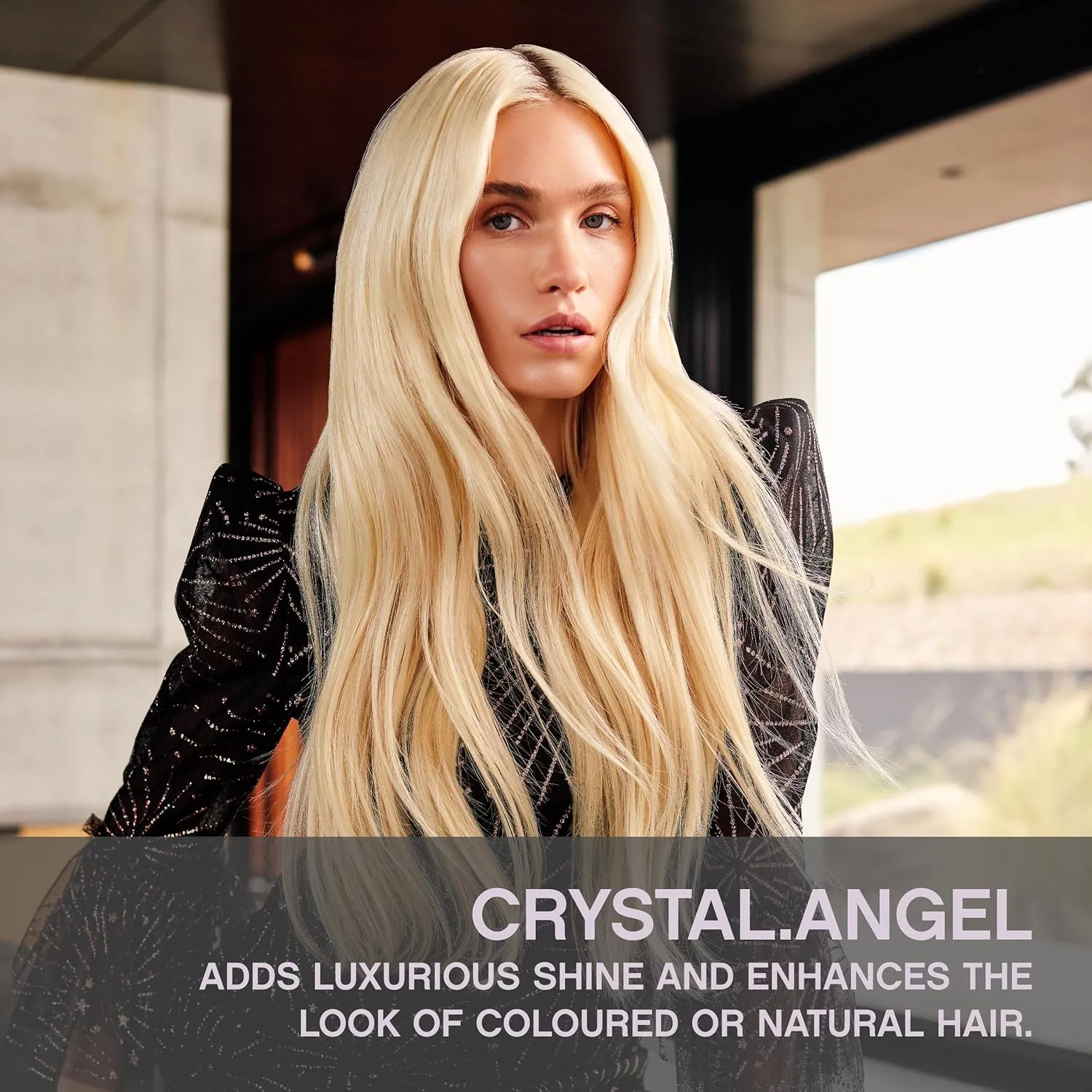 KEVIN.MURPHY CRYSTAL.ANGEL - Colour Shine Hair Treatment - For Colour Gloss - For Coloured or Natural Hair - For Blonde & White Tones - Hair Repair & Shine - 1 L / 33.8 fl oz
