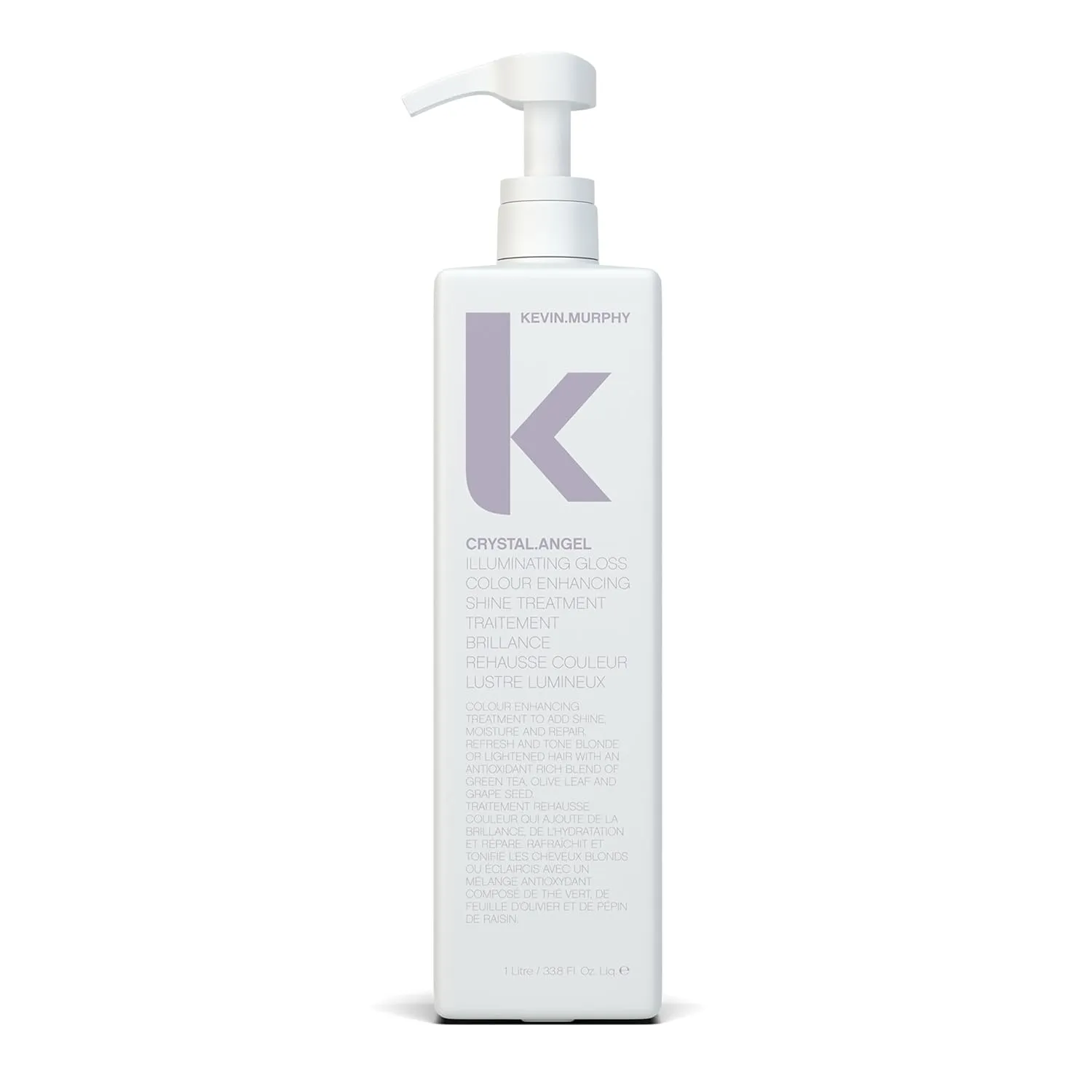 KEVIN.MURPHY CRYSTAL.ANGEL - Colour Shine Hair Treatment - For Colour Gloss - For Coloured or Natural Hair - For Blonde & White Tones - Hair Repair & Shine - 1 L / 33.8 fl oz