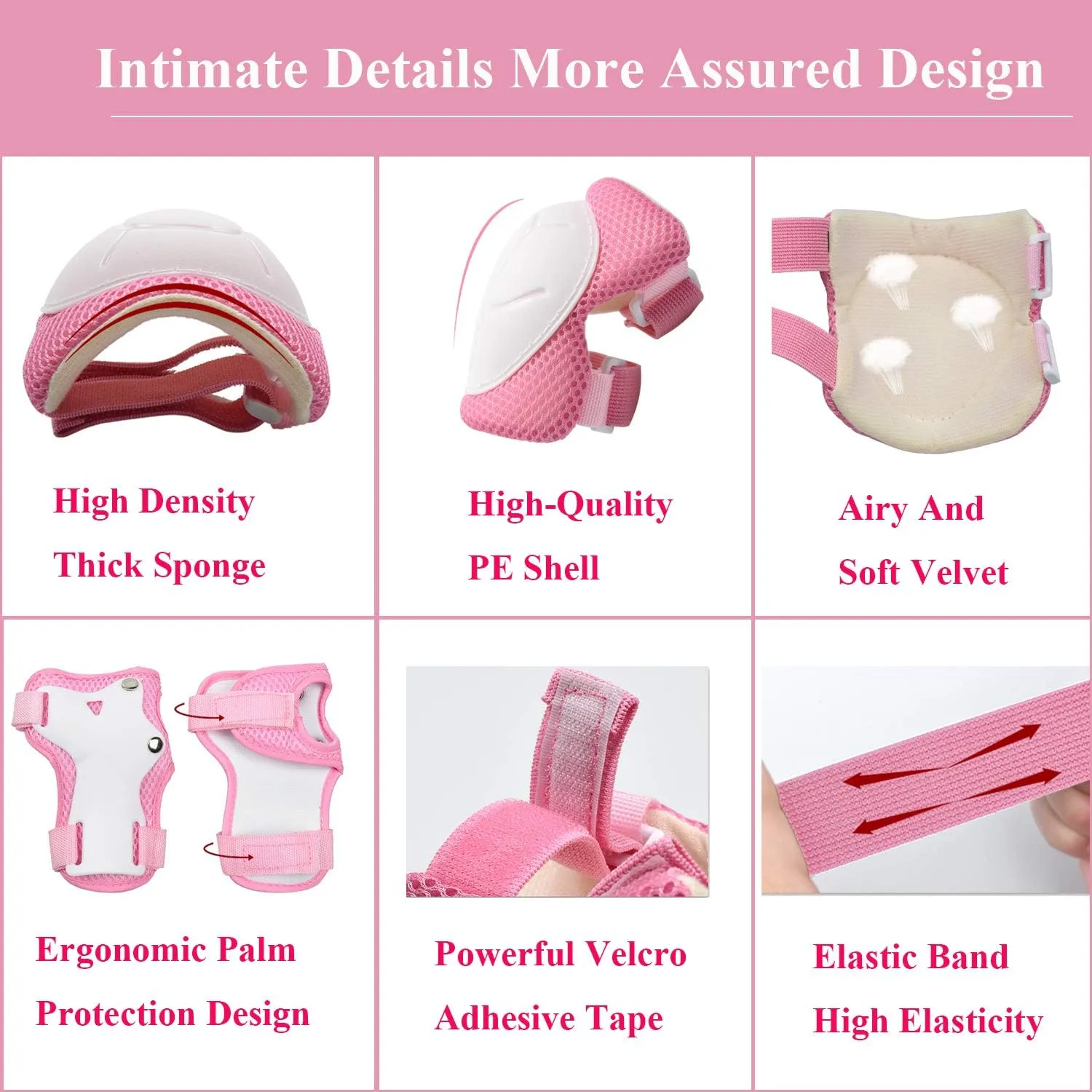 Kids Helmet Adjustable with Sports Protective Gear Set Knee Elbow Wrist Pads for Toddler Ages 3 to 8 Years Old Boys Girls Cycling Skating Scooter Helmet