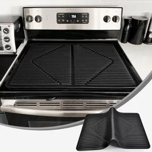 KindGa Stove Cover - Stove Top Covers for Electric Stove - More Thick - 28 x 20 Inch Stove Guard Stove Top Protector, Silicone Stovetop Cover Cooktop Mat for Kitchen Glass Stove Top, Counter rv Stove