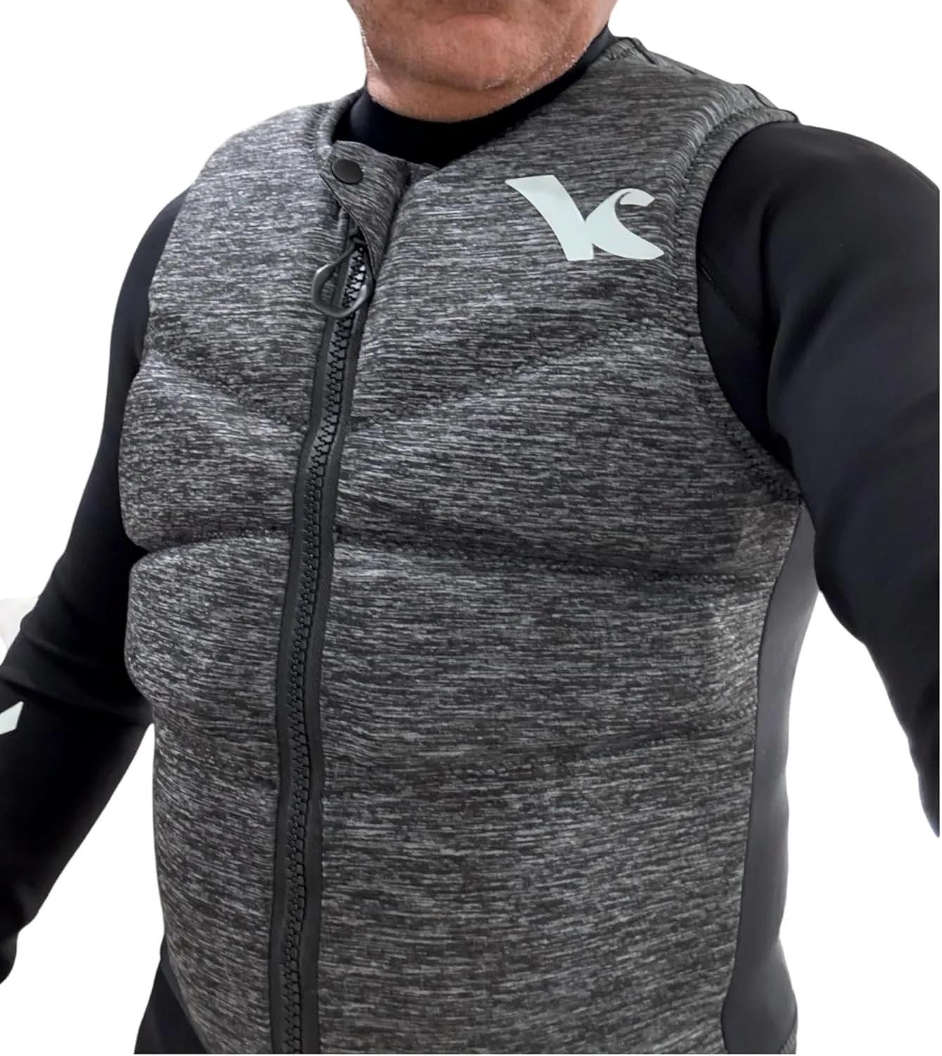 Kite Kulture Premium Impact Vest for Kitesurfing, Jet Ski, and Wakeboarding, Non Padded Waist, Lightweight Foam, Front Zip