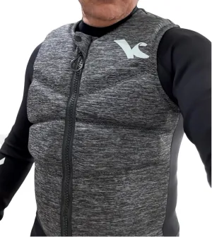 Kite Kulture Premium Impact Vest for Kitesurfing, Jet Ski, and Wakeboarding, Non Padded Waist, Lightweight Foam, Front Zip