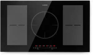 Klarstein Delicatessa 90 - induction hob, self-sufficient, built-in hob, 90 cm, 5 zones, 7000 watts, booster, pot detection, timer, glass ceramic, flex zone technology, black