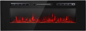 Klarstein Galeras Electric Stove - Electric Stove with 900 or 1.800 W Heat Output, Electric Stove with LED Lighting in 3 Colours, Weekly Timer, 127 x 47 x 13 cm (WxHxD), Black