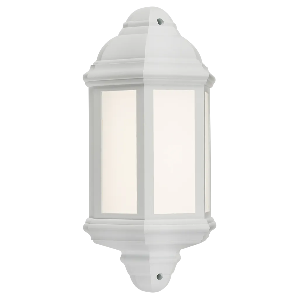 Knightsbridge LANT3W 230V IP54 8W LED Half Wall Lantern - White