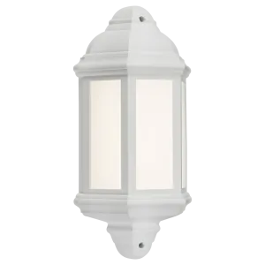 Knightsbridge LANT3W 230V IP54 8W LED Half Wall Lantern - White