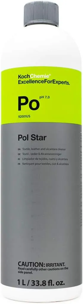Koch-Chemie - Pol Star - Textile, Leather & Alcantara Cleaner; Natural Cleaner, Protection Formula; No Water Marks (1 Liter)