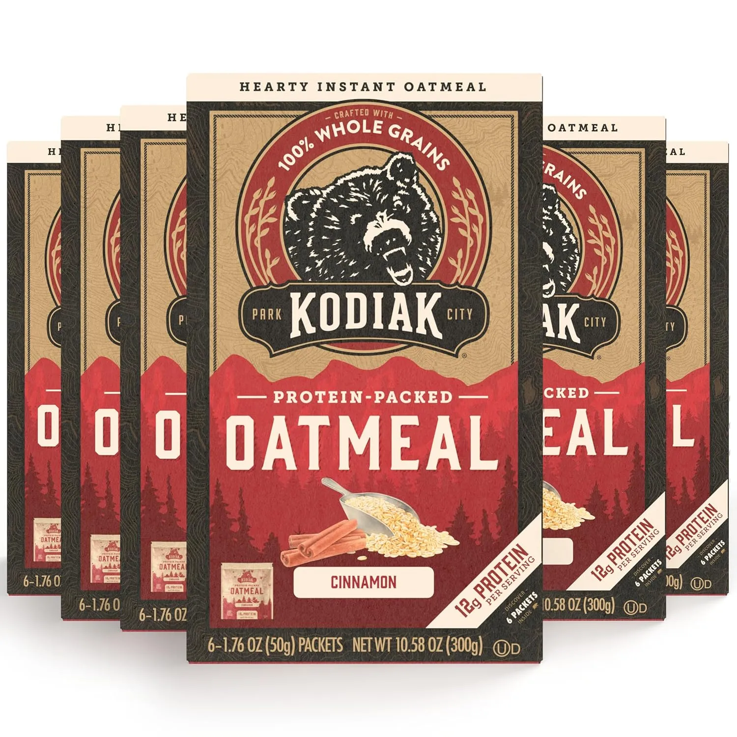 Kodiak Cakes Instant Oatmeal Packets - High Protein- 100% Whole Grains Breakfast Food - Cinnamon (36 Packets)