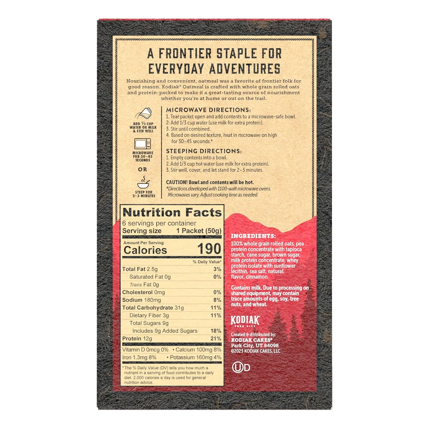 Kodiak Cakes Instant Oatmeal Packets - High Protein- 100% Whole Grains Breakfast Food - Cinnamon (36 Packets)