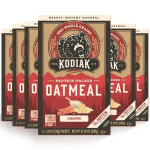 Kodiak Cakes Instant Oatmeal Packets - High Protein- 100% Whole Grains Breakfast Food - Cinnamon (36 Packets)