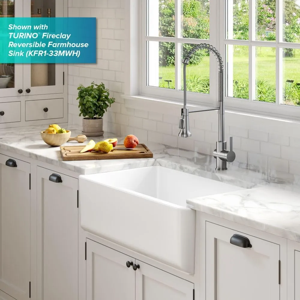 KRAUS Britt 2nd Gen Commercial Style Pull-Down Single Handle Kitchen Faucet in Spot Free Stainless Steel, KPF-1691SFS