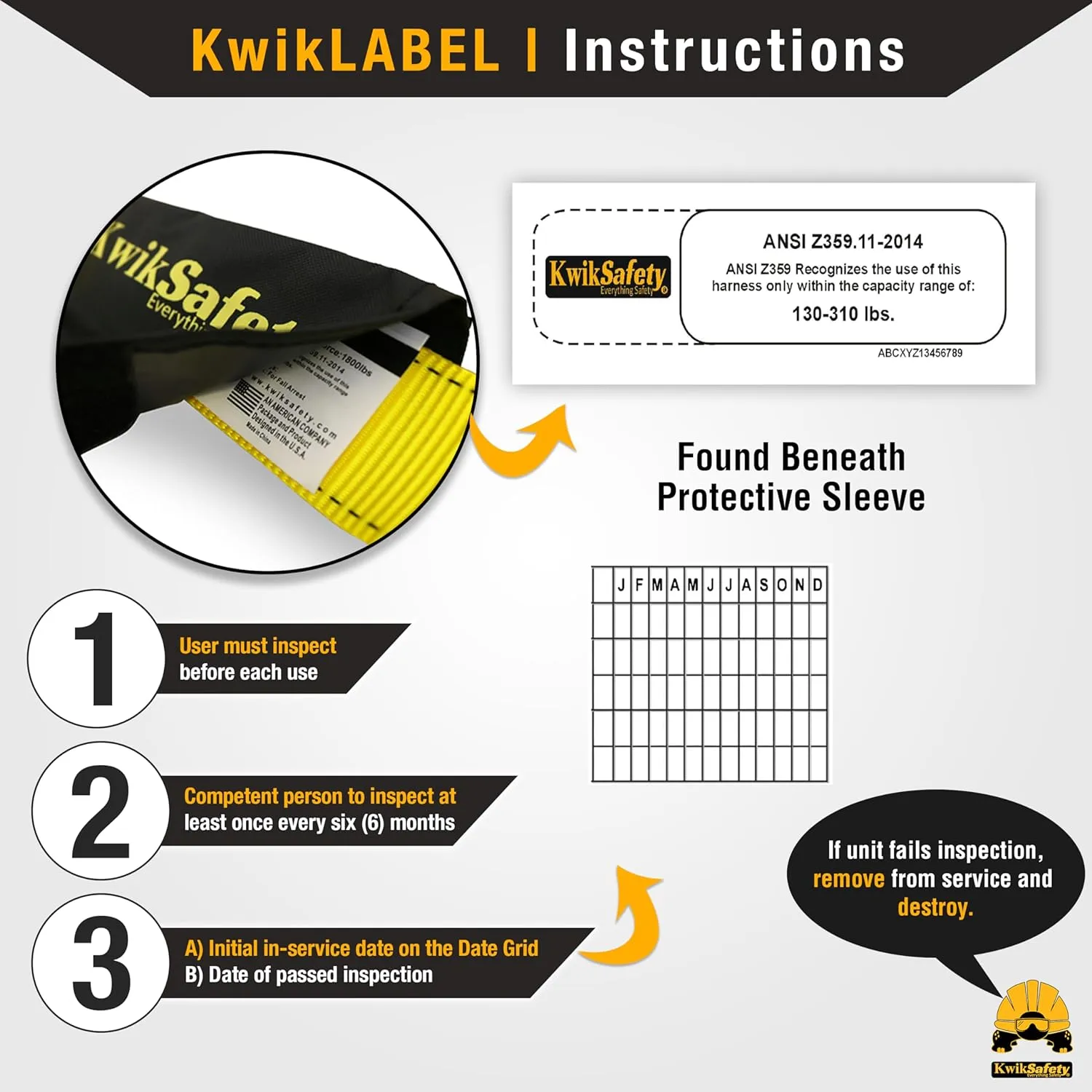 KwikSafety - Charlotte, NC - MONSOON Safety Harness [COMBO] 4 D-Rings, Shoulder Padding ANSI Tested OSHA Compliant & 50FT Vertical Safety Lifeline