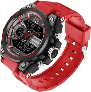 KXAITO Men's Watches Sports Outdoor Waterproof Military Watch Date Multi Function Tactics LED Alarm Stopwatch