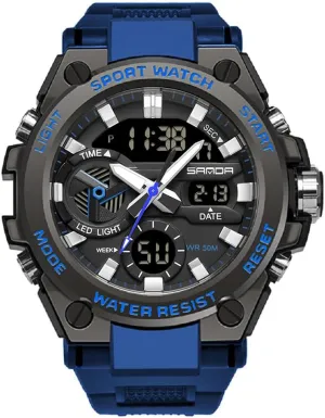 KXAITO Men's Watches Sports Outdoor Waterproof Military Watch Date Multi Function Tactics LED Alarm Stopwatch