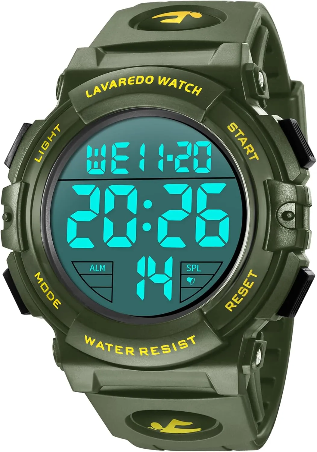 L LAVAREDO Mens Digital Watch Sports Military Watches Waterproof Outdoor Chronograph Wrist Watches for Men with LED Back Ligh/Alarm/Date