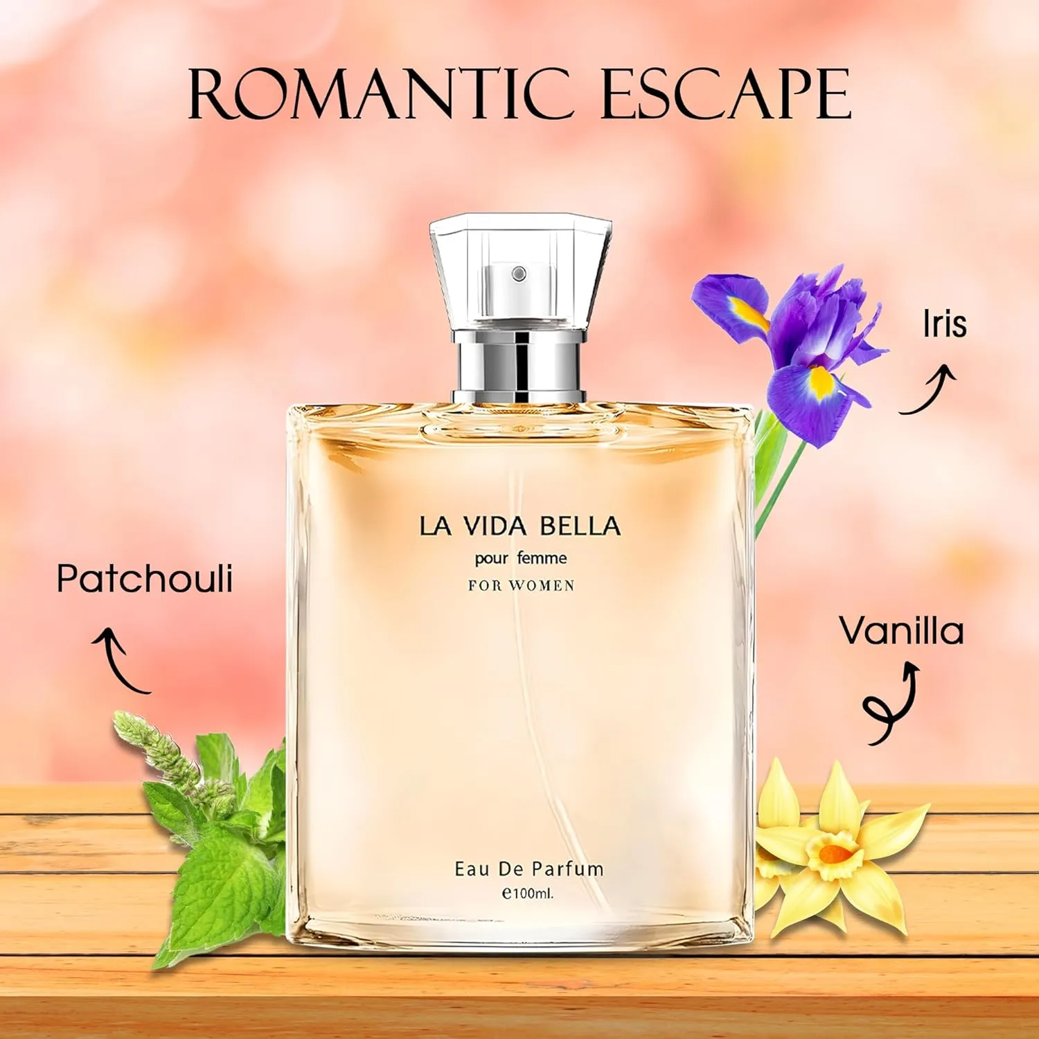 La Vida Bella Women Perfume–Bold & Sophisticated Scent Eau De Parfum With Citrus,Spice,And Woody Notes Long Lasting Natural Spray Fragrance 3.4 Fl Oz
