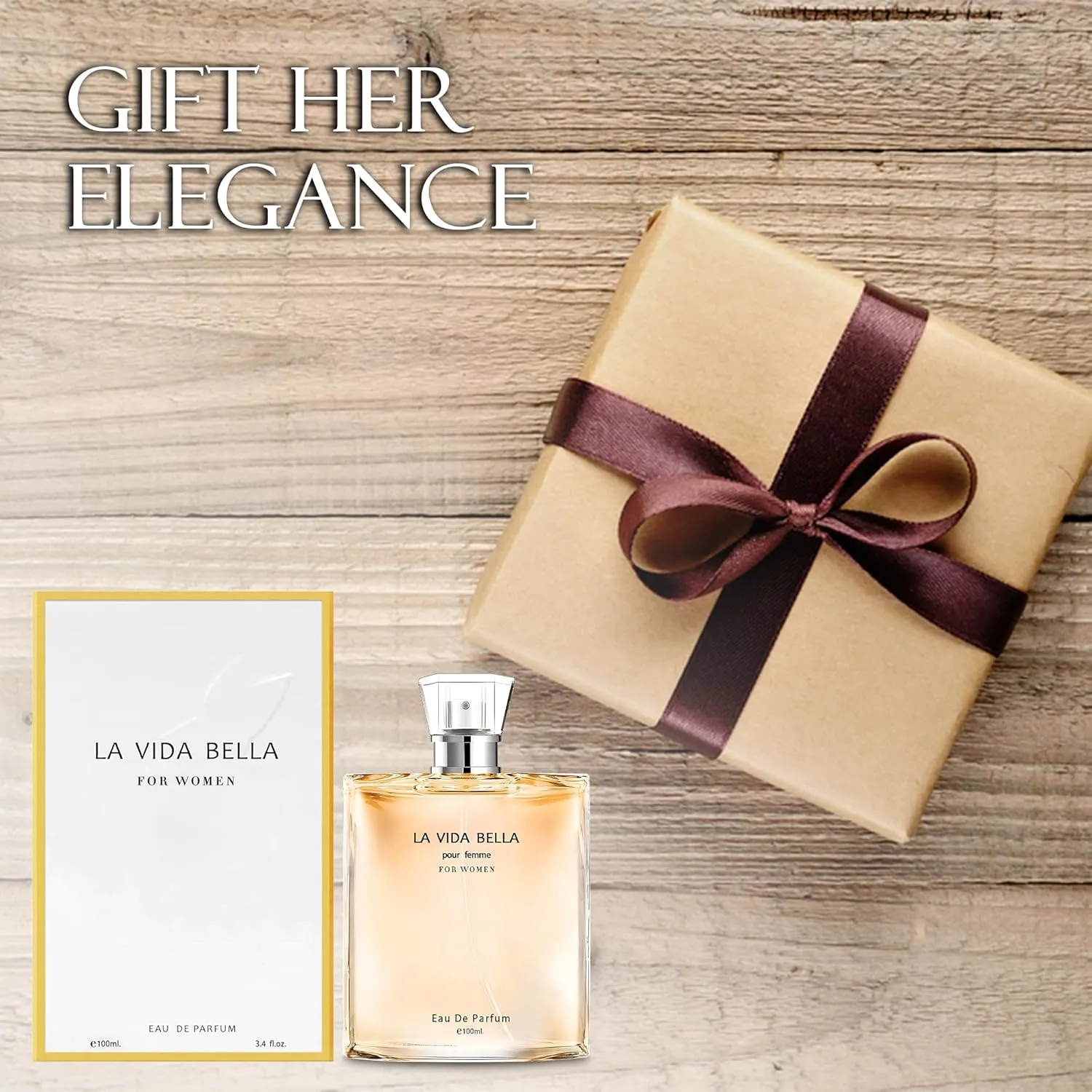 La Vida Bella Women Perfume–Bold & Sophisticated Scent Eau De Parfum With Citrus,Spice,And Woody Notes Long Lasting Natural Spray Fragrance 3.4 Fl Oz