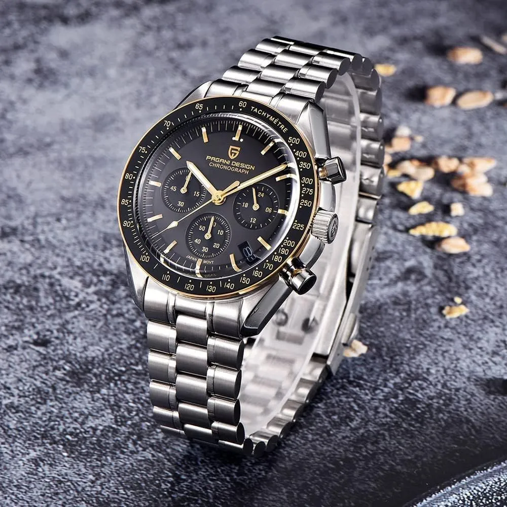 LACZ DENTON Pagani Design PD1701V3 Men's Watches Quartz Men Chronograph Stainless Steel Sports Watches for Mens Waterproof Watches Japan VK63 Movement…
