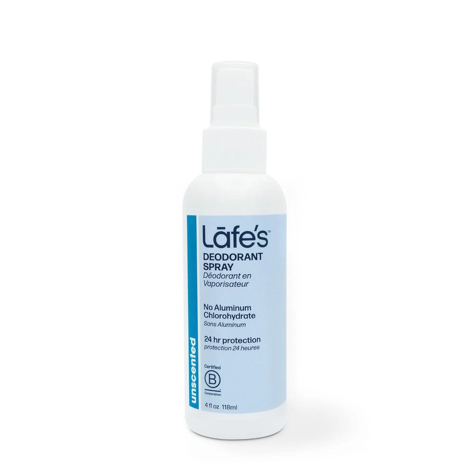 Lafe's Natural Deodorant | 4oz Aluminum Free Natural Deodorant Spray for Women & Men | Paraben Free & Baking Soda Free with 24-Hour Protection | Unscented | 3 Pack