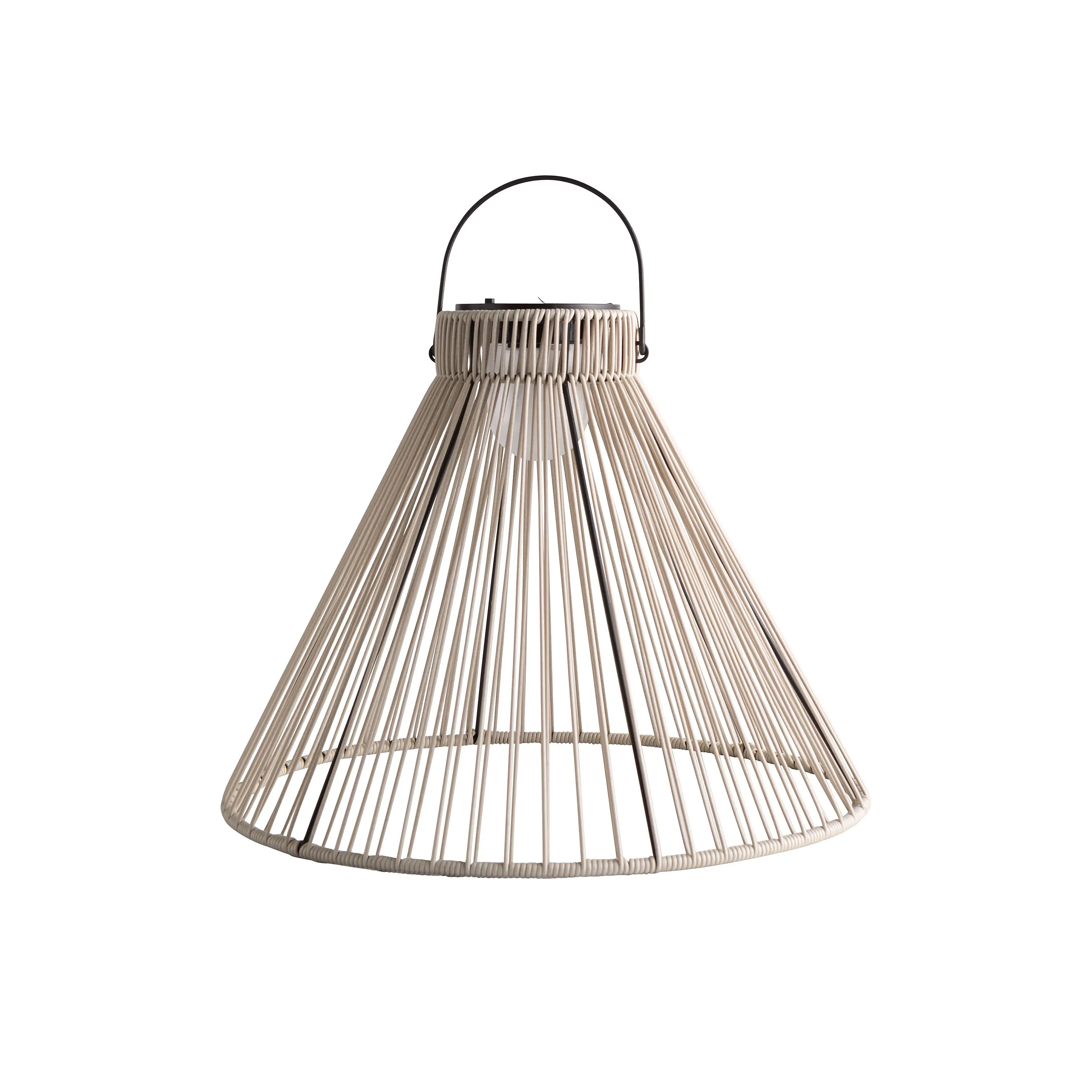 Large Solar Hanging Pendant Light, Off White