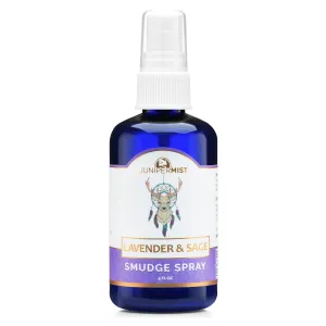 Lavender and Sage Smudge Spray (4oz) Calm & Clear - Smudge Mist for Cleansing Negative Energy – Smokeless Sage Water Spiritual Room Spray – USA Made