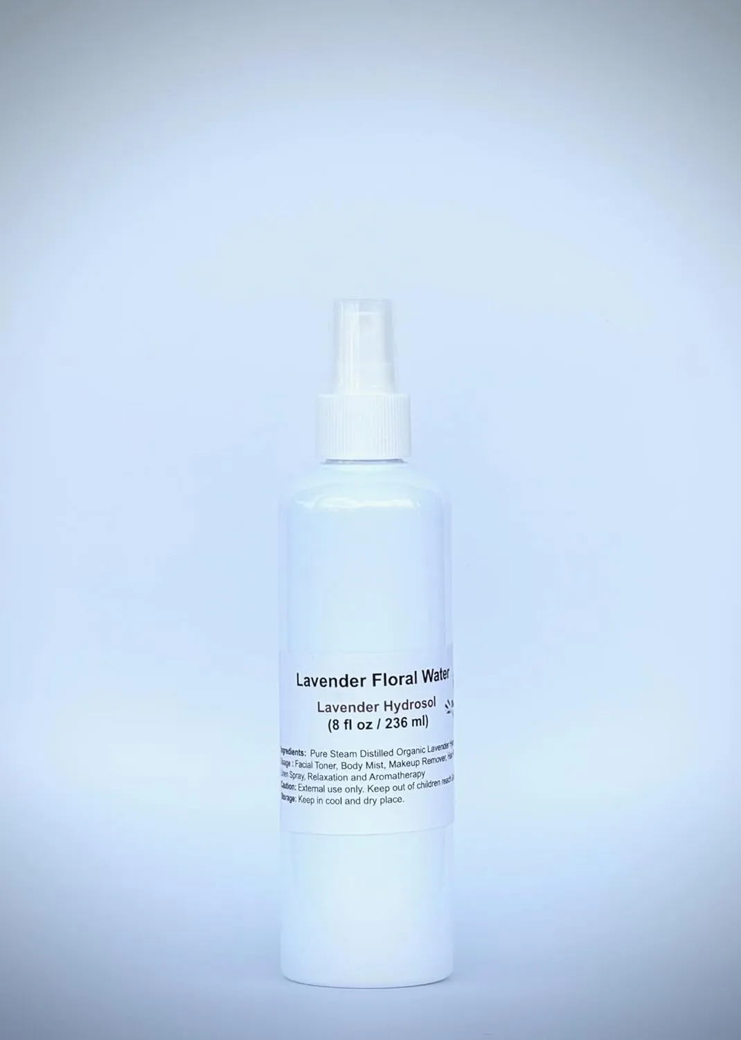 Lavender Floral Water Hydrosol Spray/Mist - for Face, Body, Haircare, Room/Linen Spray and Aromatherapy. 100% Pure Steam Distilled from Certified Organic Lavander (8 fl oz / 236 ml)
