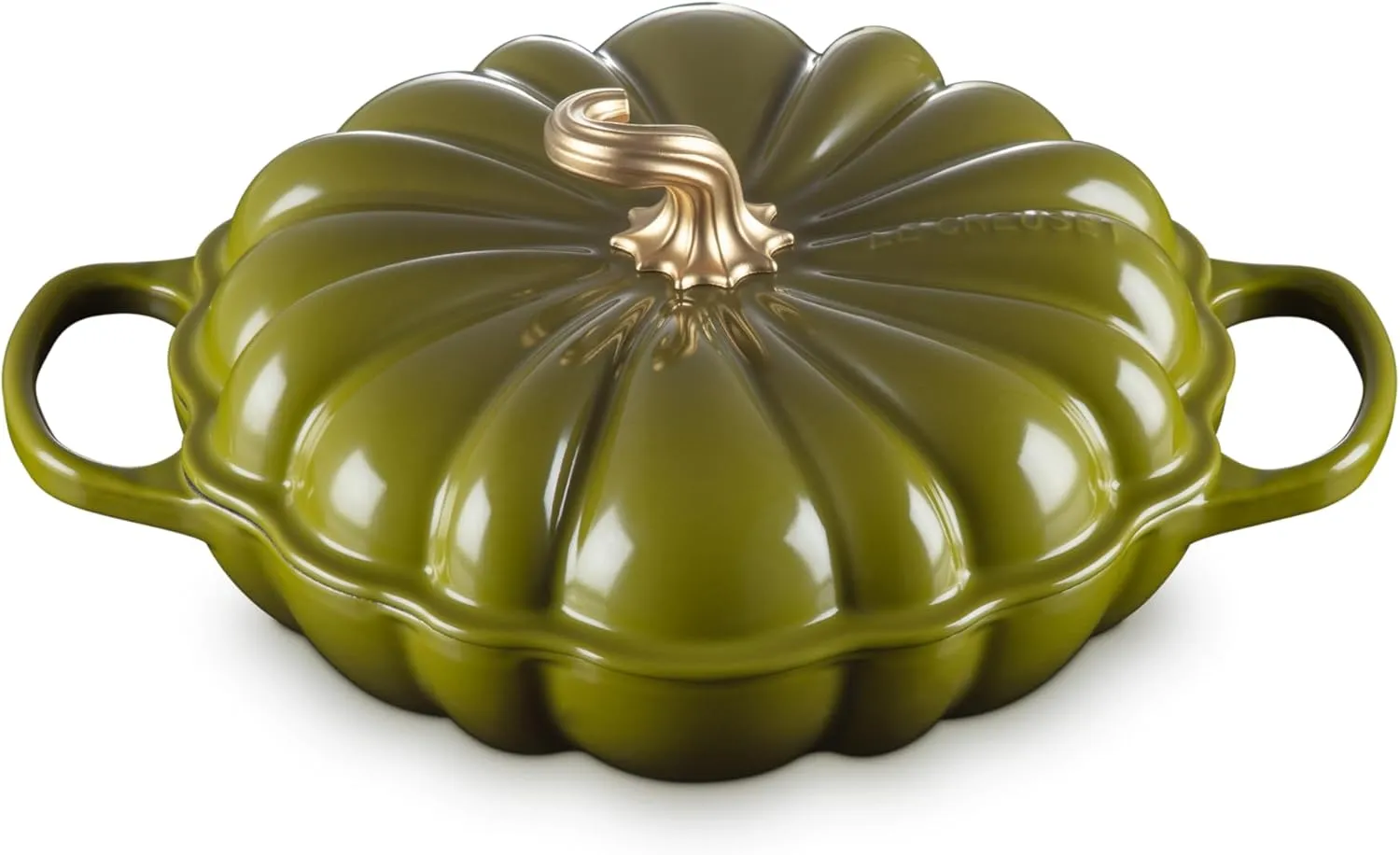 Le Creuset Enameled Cast Iron Figural Pumpkin Braiser, 2.75 qt., Olive