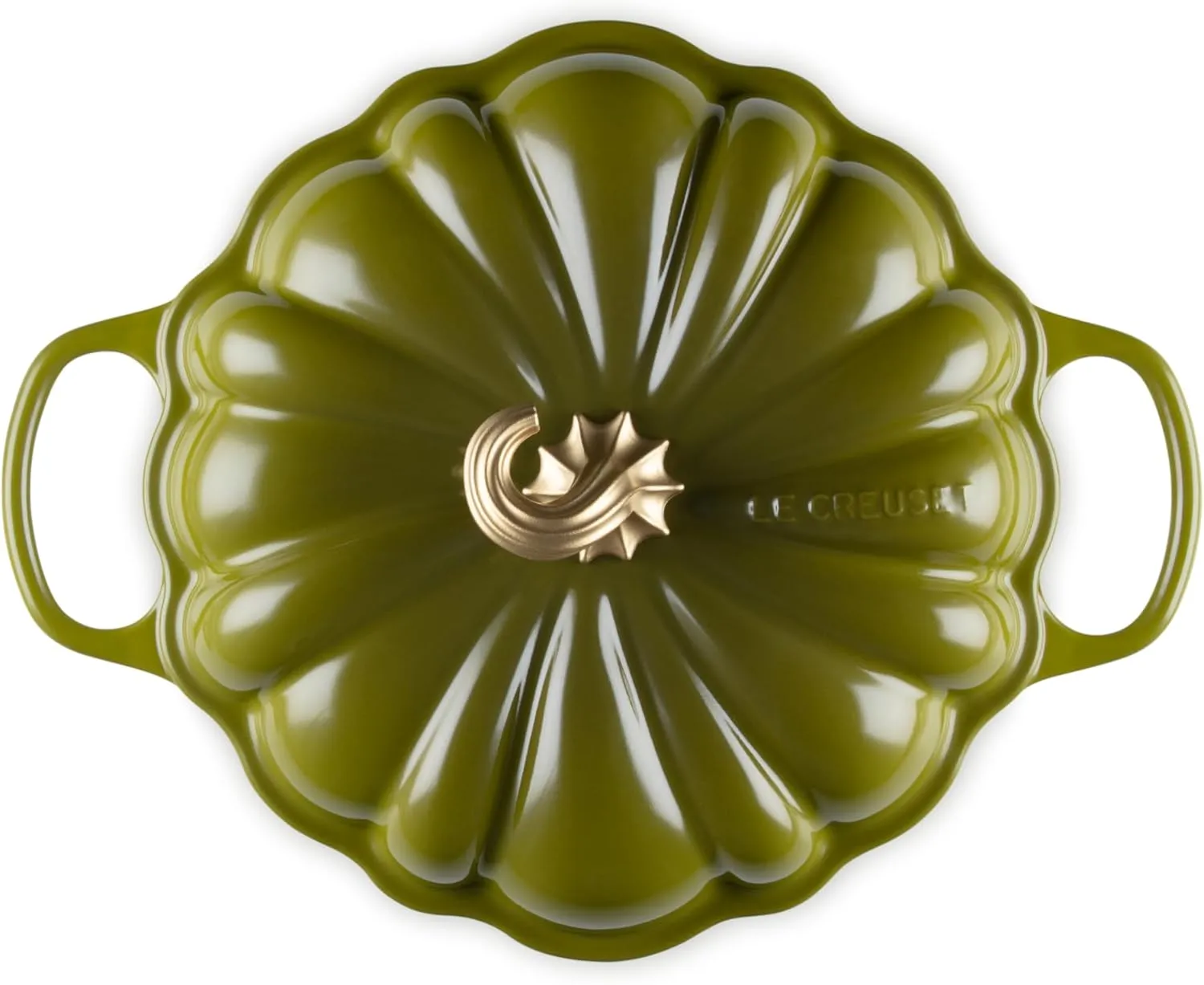 Le Creuset Enameled Cast Iron Figural Pumpkin Braiser, 2.75 qt., Olive