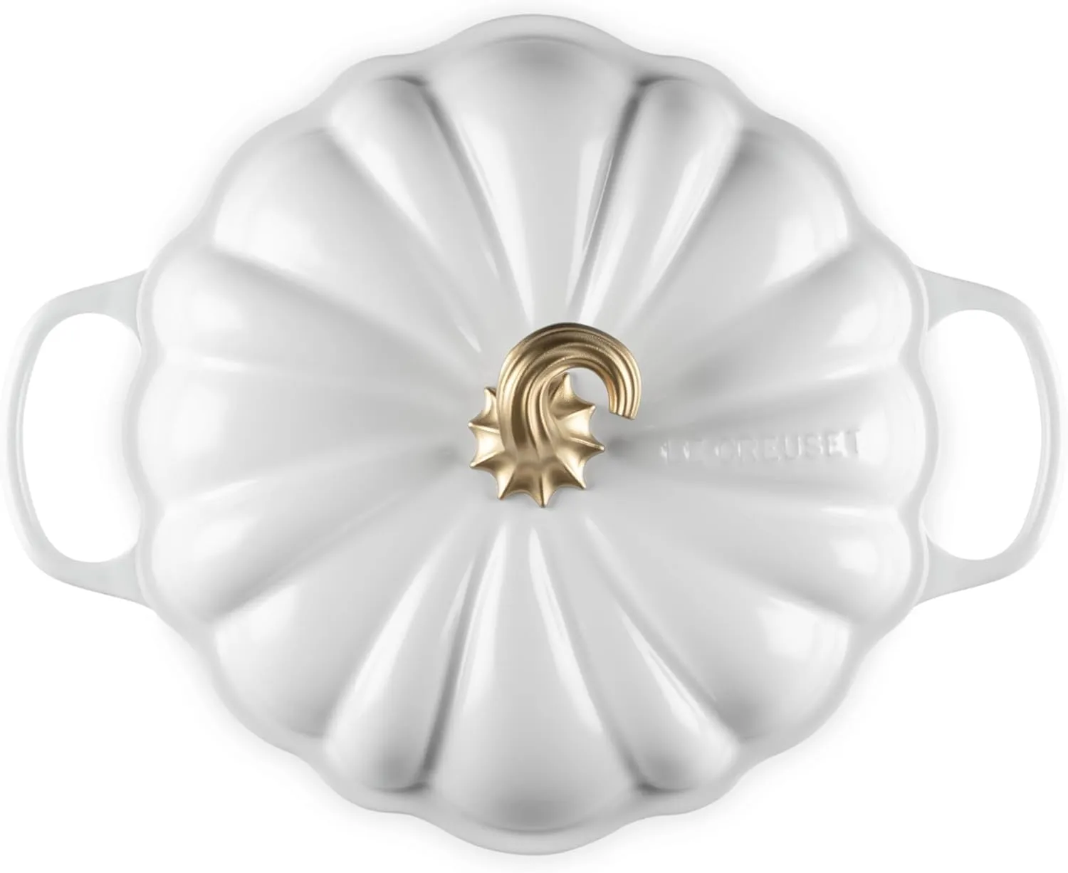 Le Creuset Enameled Cast Iron Figural Pumpkin Braiser, 2.75 qt., White