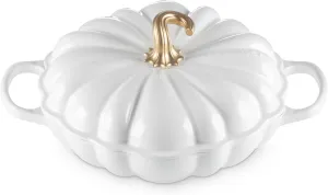 Le Creuset Enameled Cast Iron Figural Pumpkin Braiser, 2.75 qt., White