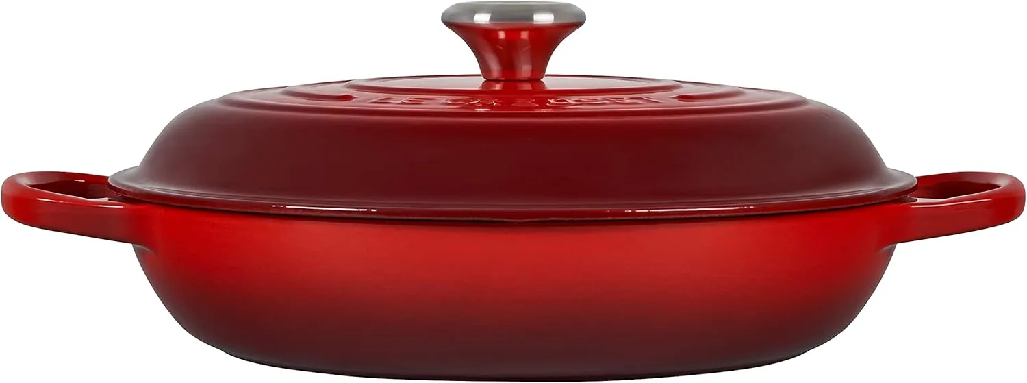 Le Creuset Enameled Cast Iron Signature Braiser, 3.5 qt., Cerise