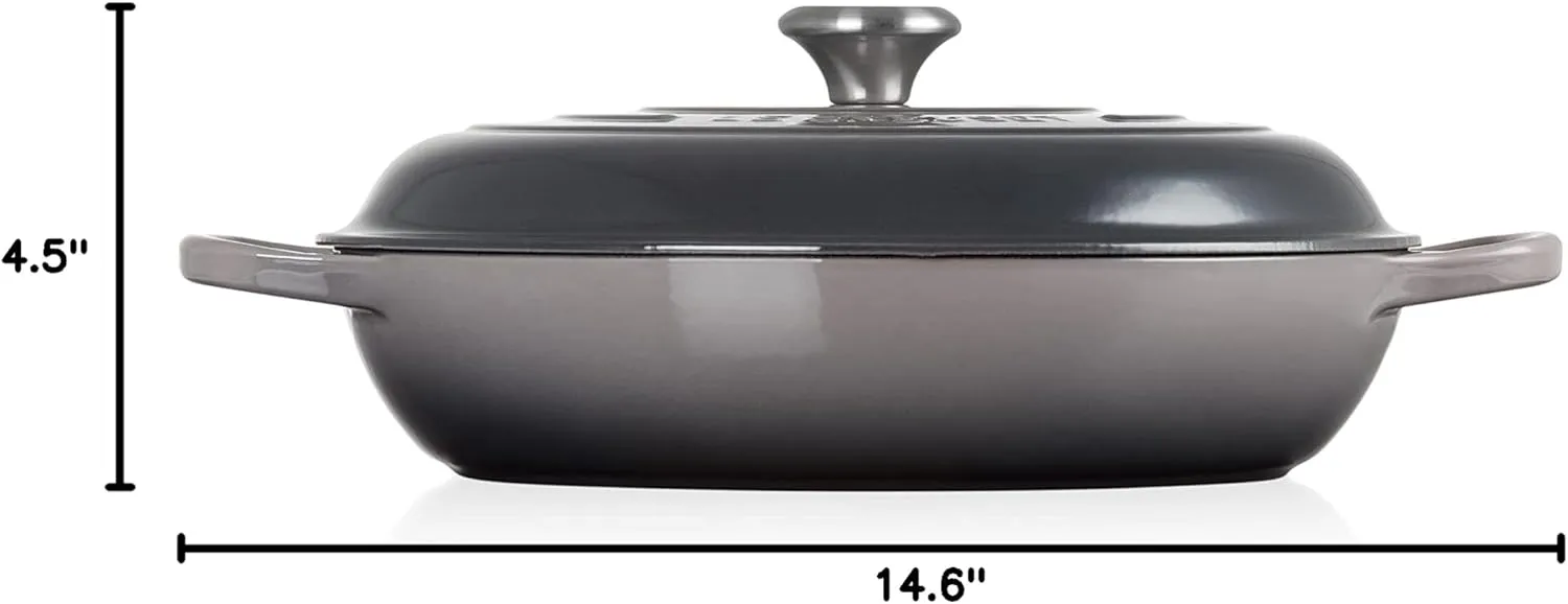 Le Creuset Enameled Cast Iron Signature Braiser, 5 qt. , Oyster