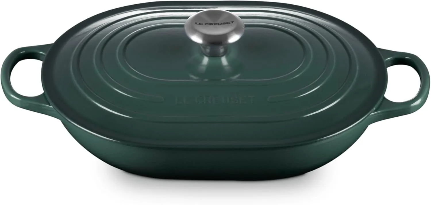 Le Creuset Enameled Cast Iron Signature Oval Casserole with Lid, 3.75 qt., Artichaut