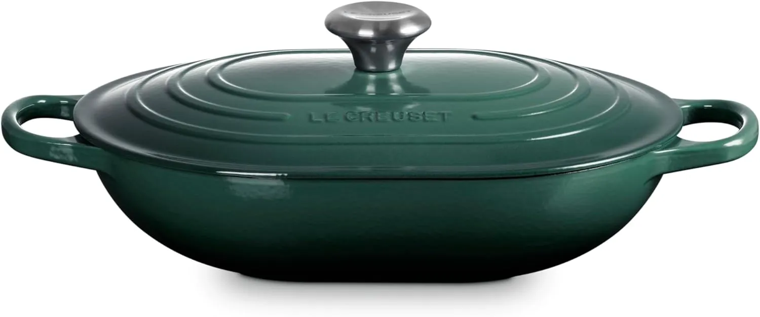 Le Creuset Enameled Cast Iron Signature Oval Casserole with Lid, 3.75 qt., Artichaut