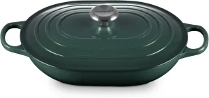 Le Creuset Enameled Cast Iron Signature Oval Casserole with Lid, 3.75 qt., Artichaut