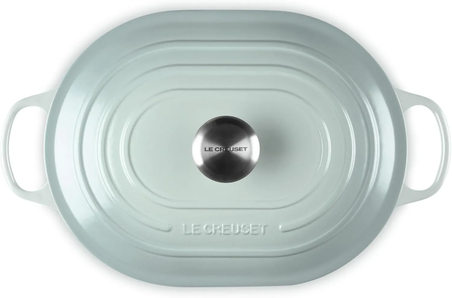 Le Creuset Enameled Cast Iron Signature Oval Casserole with Lid, 3.75 qt., Sea Salt