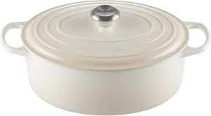 Le Creuset Enameled Cast Iron Signature Oval Dutch Oven, 6.75 qt., Meringue