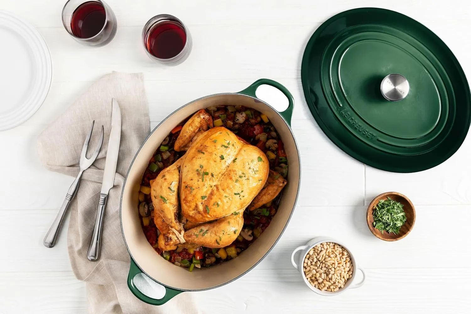 Le Creuset Enameled Cast Iron Signature Oval Dutch Oven, 8 qt., Artichaut