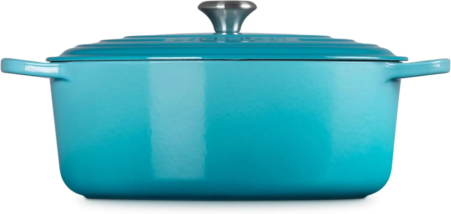 Le Creuset Enameled Cast Iron Signature Oval Dutch Oven, 8 qt., Caribbean