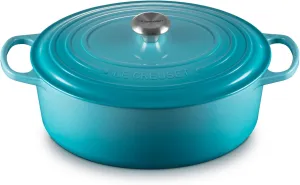 Le Creuset Enameled Cast Iron Signature Oval Dutch Oven, 8 qt., Caribbean