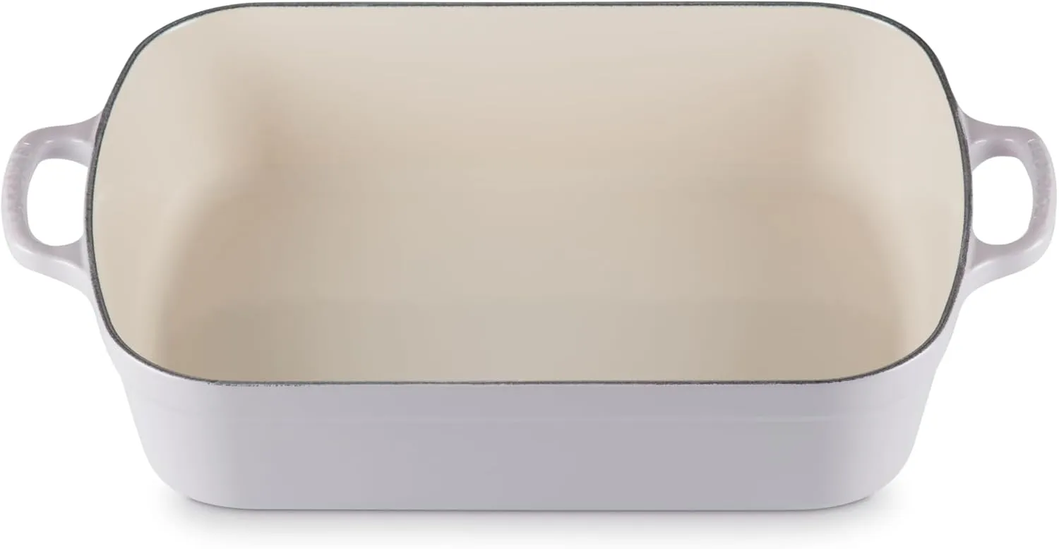 Le Creuset Enameled Cast Iron Signature Rectangular Roaster, 5.25 qt. (11.7" x 16.8") , Shallot