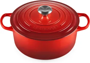 Le Creuset Enameled Cast Iron Signature Round Dutch Oven, 5.5 qt., Cerise