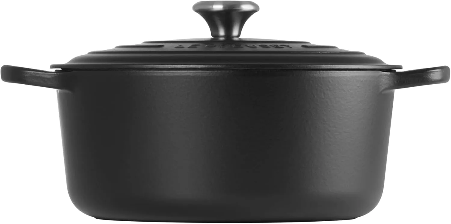 Le Creuset Enameled Cast Iron Signature Round Dutch Oven, 7.25 qt., Licorice