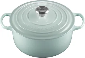 Le Creuset Enameled Cast Iron Signature Round Dutch Oven with Lid, 5.5 Quart, Sea Salt
