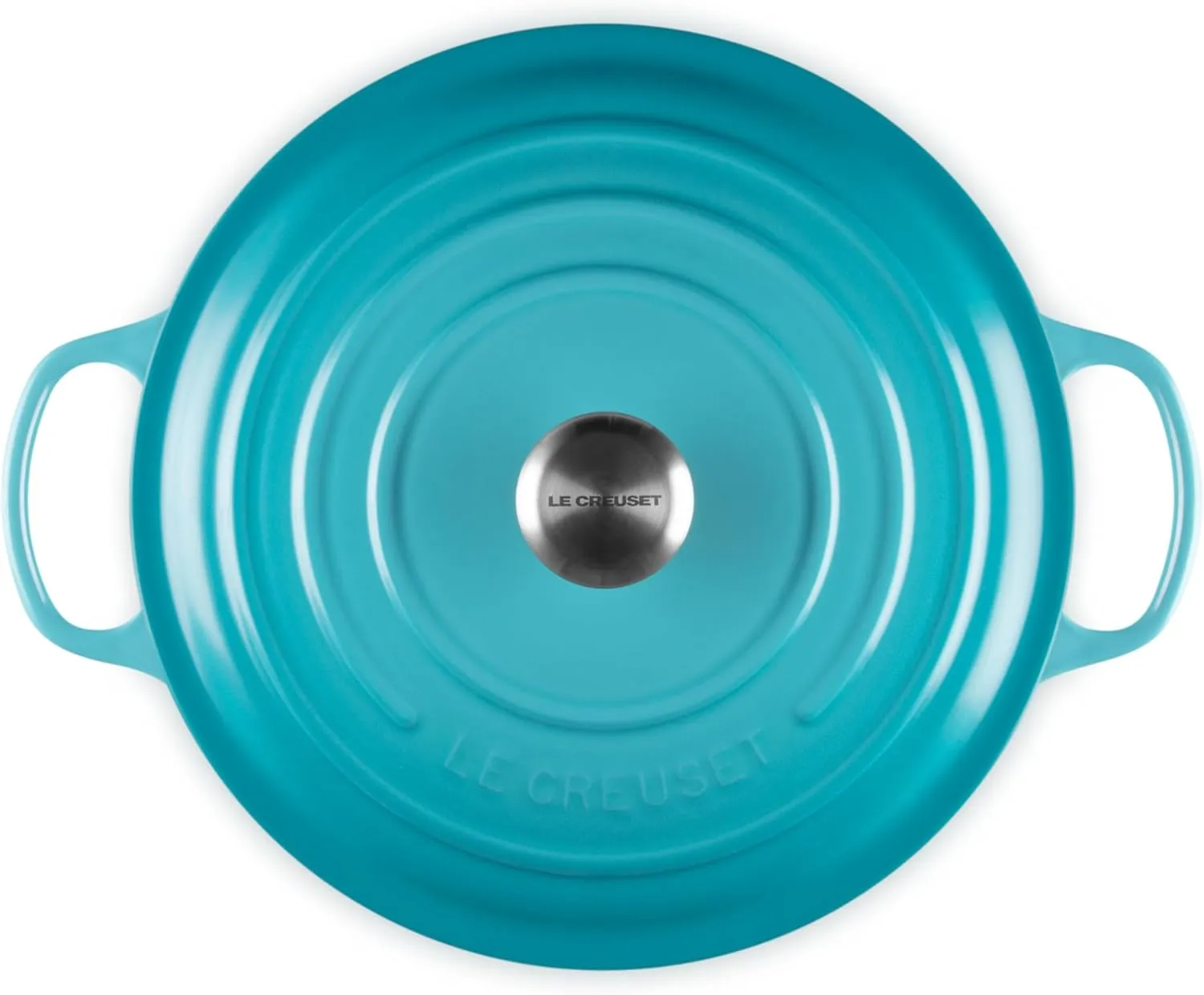 Le Creuset Enameled Cast Iron Signature Round Wide Dutch Oven, 6.75 qt., Caribbean