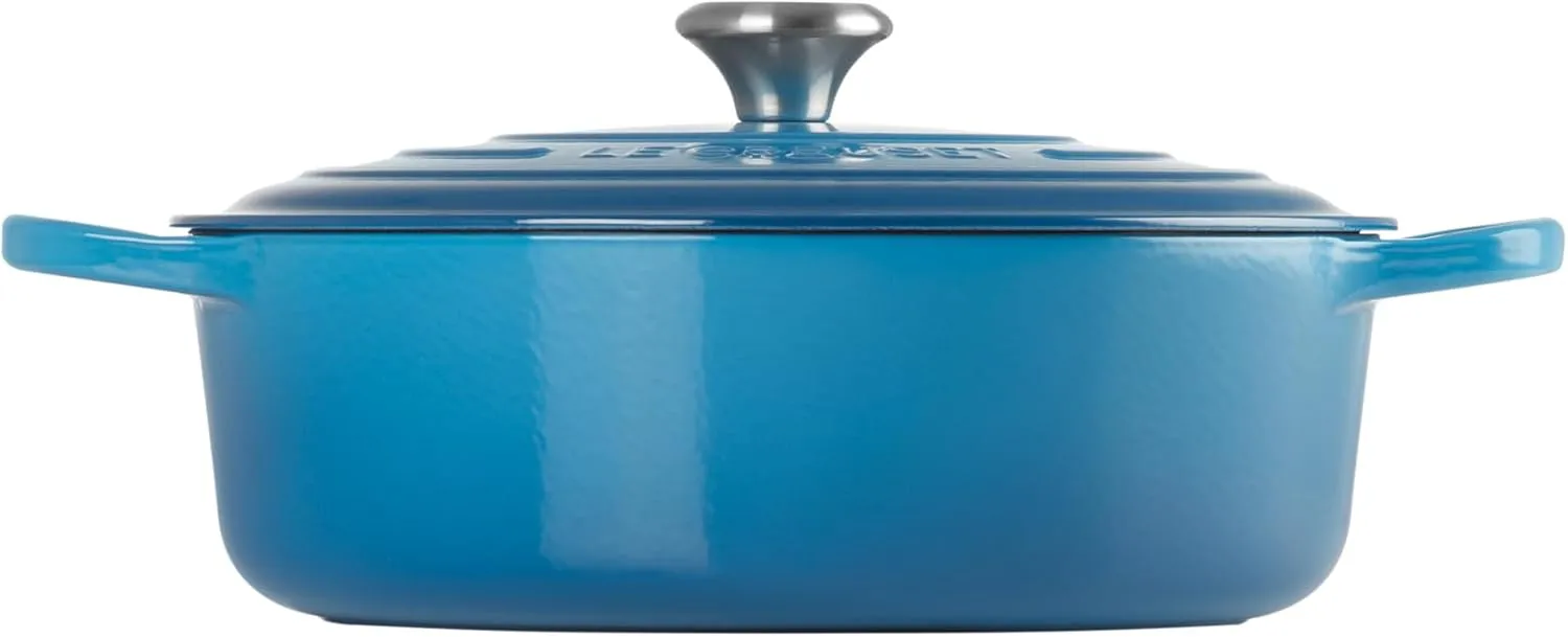 Le Creuset Enameled Cast Iron Signature Round Wide Dutch Oven, 6.75 qt., Marseille