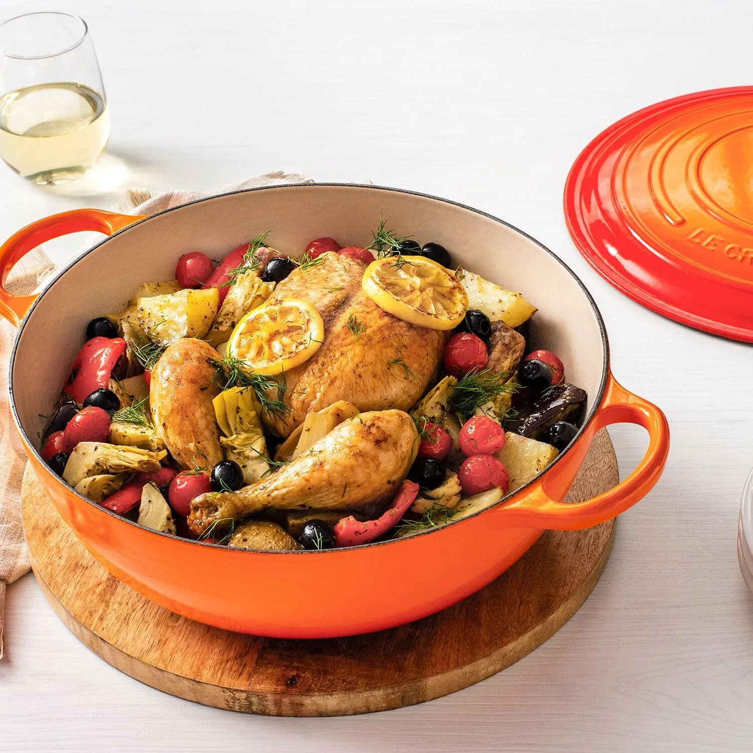 Le Creuset Signature Cast Iron Chef's Oven, 7.5qt, Flame