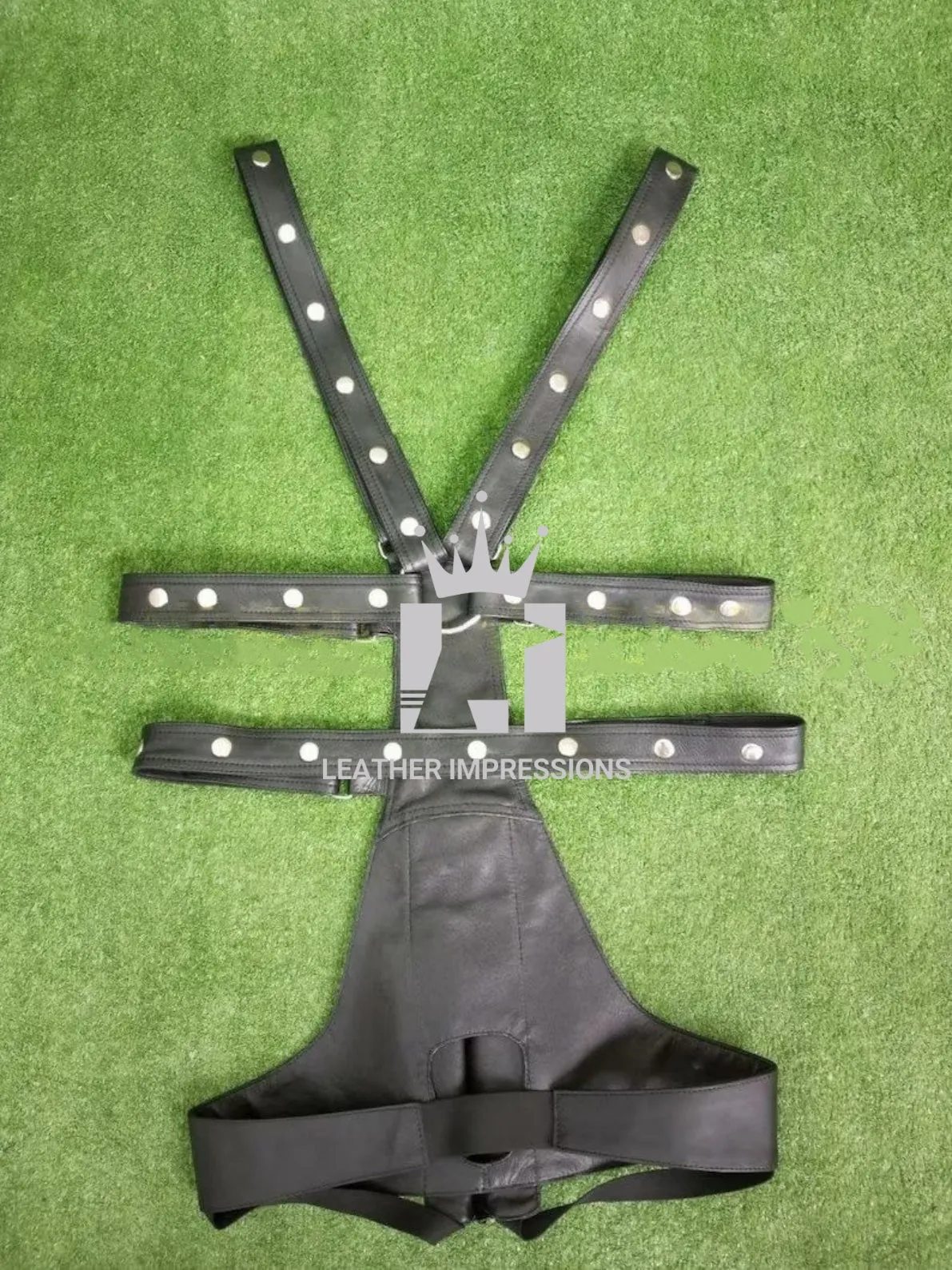 Leather Harness Bodysuit Men