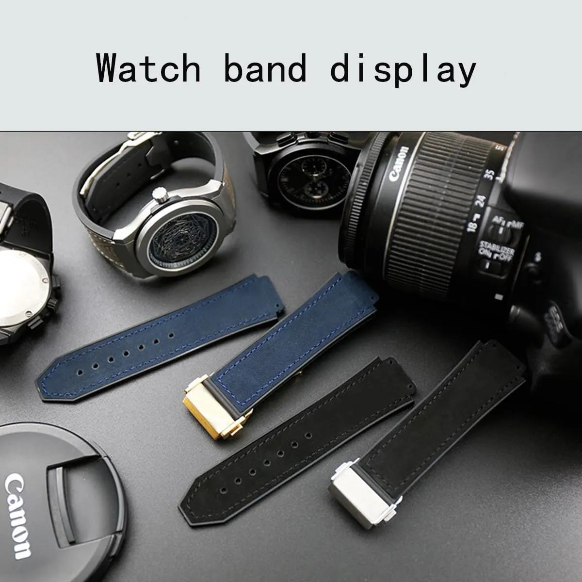 leather watch strap 25mm Rubber watch band replacement for hublot big bang watch strap silicone wristband bracelet